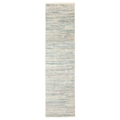 Tapis bleu sarcelle ombre en soie One Of A Kind 2 pi 6 po x 9 pi 8 po