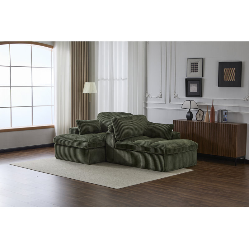 Double chaise longue d'intérieur, Vert