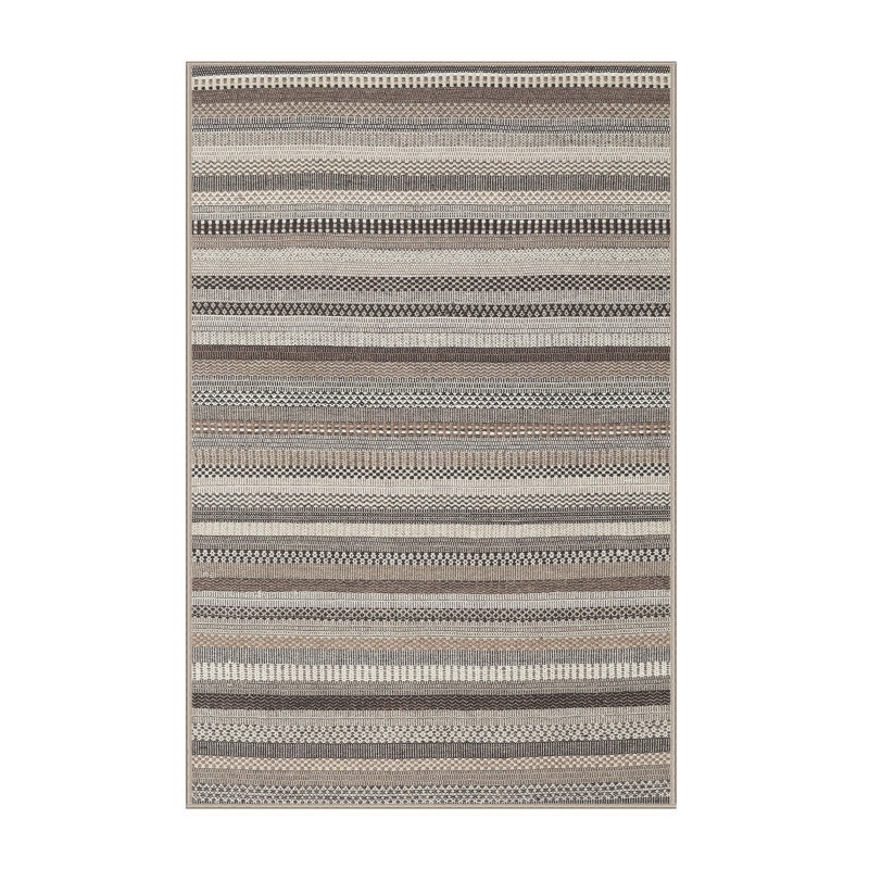 Tapis beige/brun/noir contemporain, Rectangle 5 pi x 7 pi