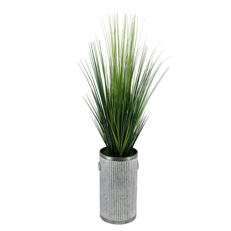 55'' Faux Reed Grass in Metal Planter