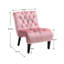 Fauteuil d'appoint en velours rose Jeffrey pour chambre à coucher et bureau confortable-121264277