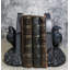 Figurine serre-livres corbeau sombre
