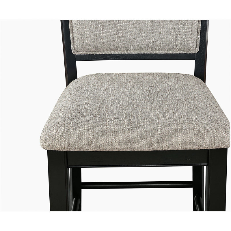 Tabouret de bar 2 pièces noir, Gris