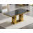 68.11" Dining Table Set, Modern Kitchen Table Set with Imitation Marble Top, Faux Marble Dining Room Table with Velvet Dining Chairs, Modern Dining Table Set for Kitchen Furniture-1777777100-1777777097