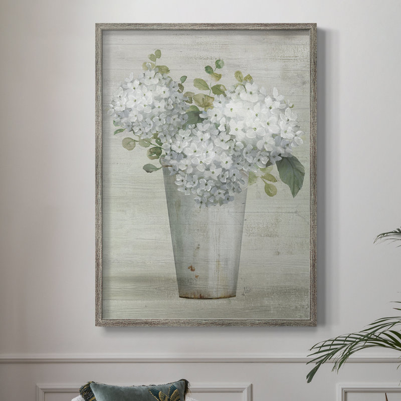 Simply Hydrangeas II, reproduction encadrée - bois massif 49196, H 30 po x l 24 po