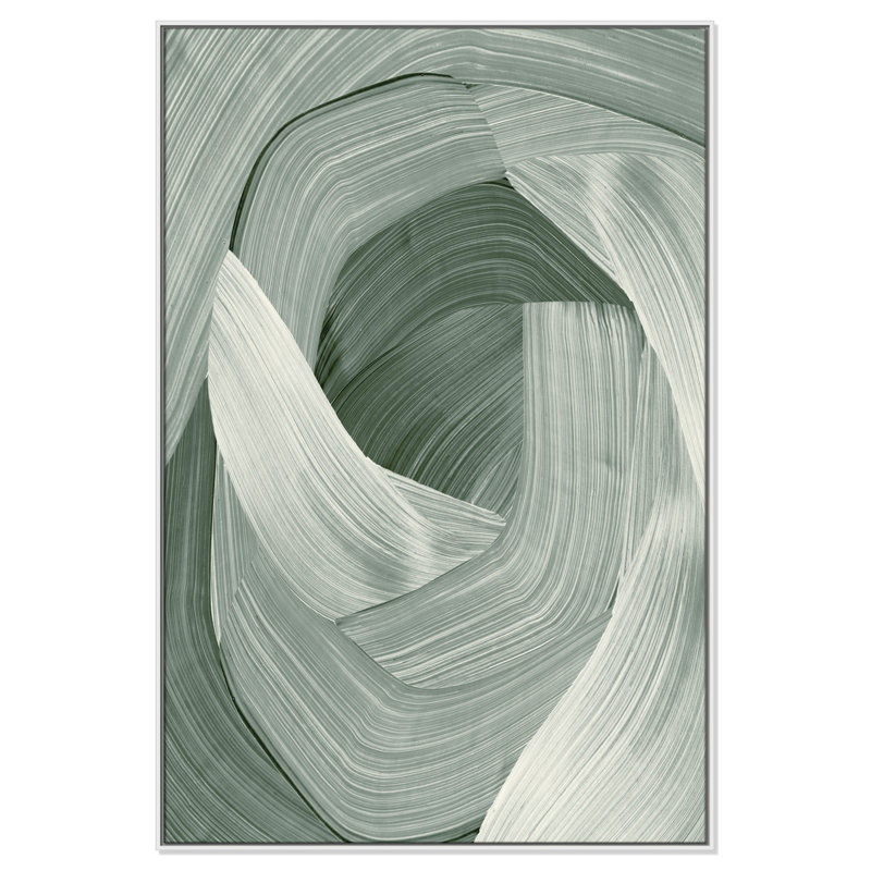 «Wyn Enriched Emerald - Floater Frame», reproduction d'impression sur toile, Blanc / Blanc, H 61,5 po x l 41,5 po