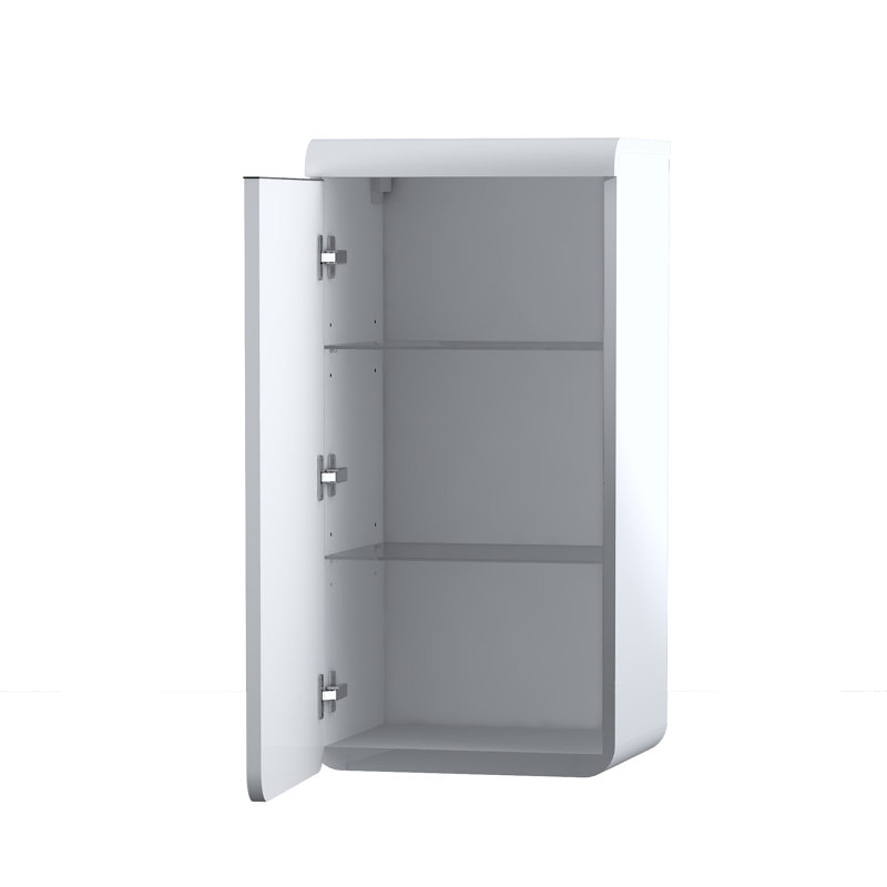 Mocca Bathroom Cabinet, Arctic White, Left