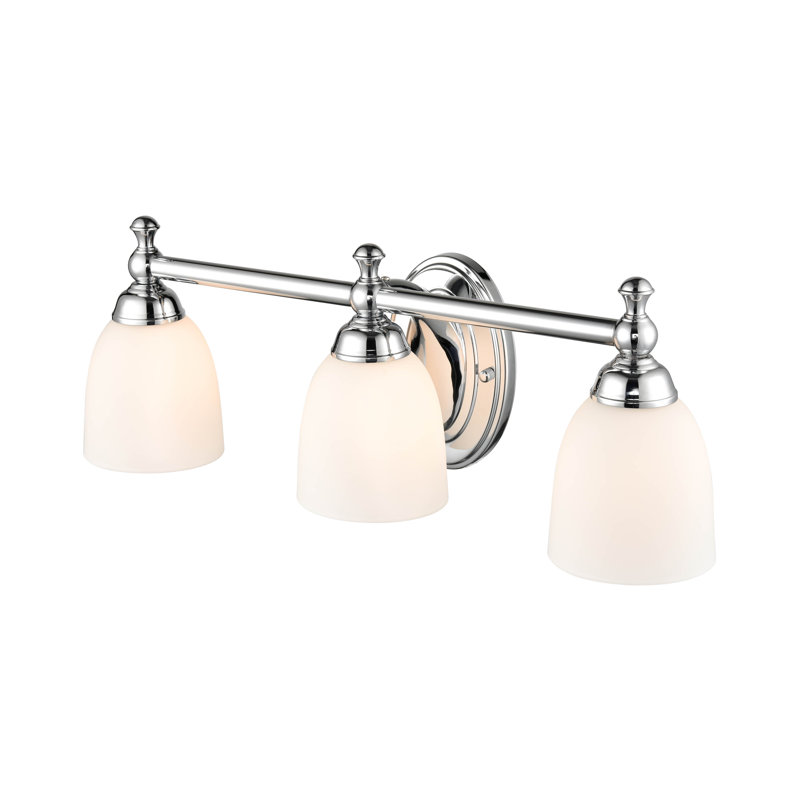 Luminaire à 3 lumières 21,5 po Aideyn Éclairage chromé pour meuble-lavabo, Chrome