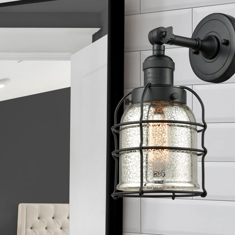 Applique murale pour salle de bain 1 lumière Richburg, Incandescent, Argent mercuré