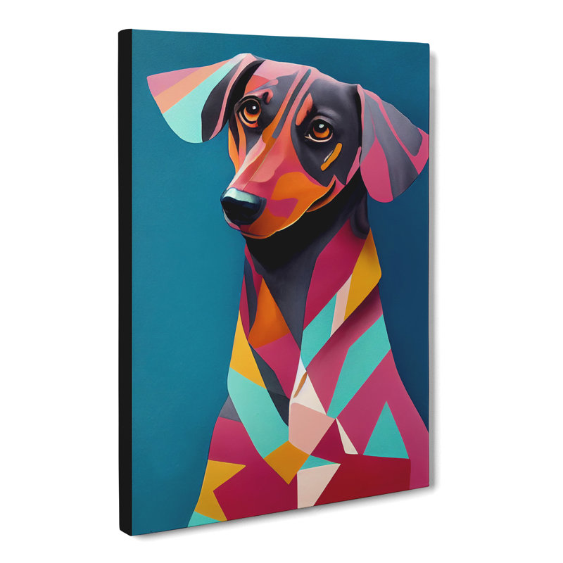 Dachshund in Colour Vol.1 - Wrapped Canvas, 76cm H x 50cm W x 3cm D