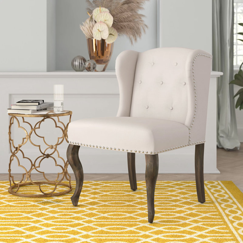 Andren 27" W Wingback Chair, Beige Polyester Blend
