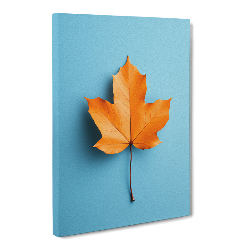 Leaf Minimalism Art No.2 - Wrapped Canvas, 60cm H x 40cm W x 3cm D