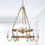 Lustre en roue de chariot à 9 lumières de style bougie Anders