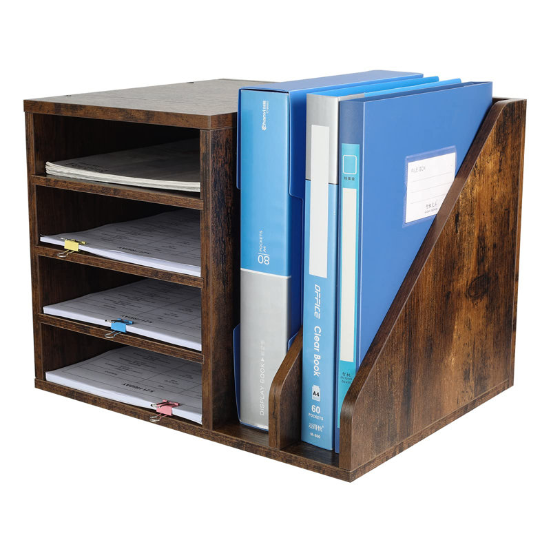 Munha Manufactured Wood Magazine Holder, Brown