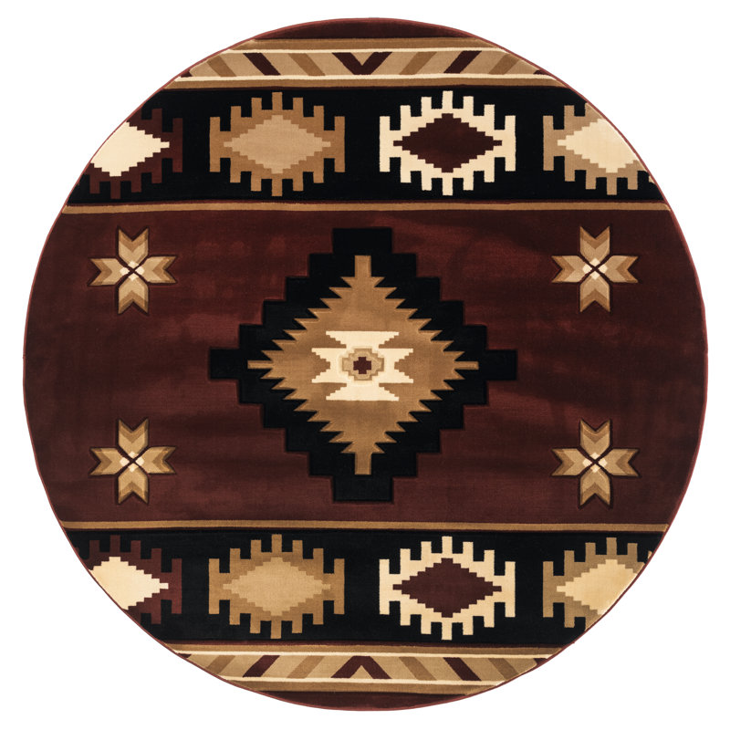 Barraza Geometric Indoor Rug, Round 7'10"