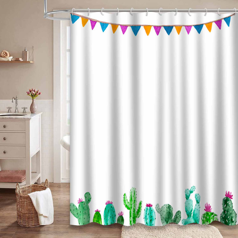 Aquarelle, cactus, plante grasse, botanique, naturel, voeux avec 12 crochets, L 72 po x l 84 po