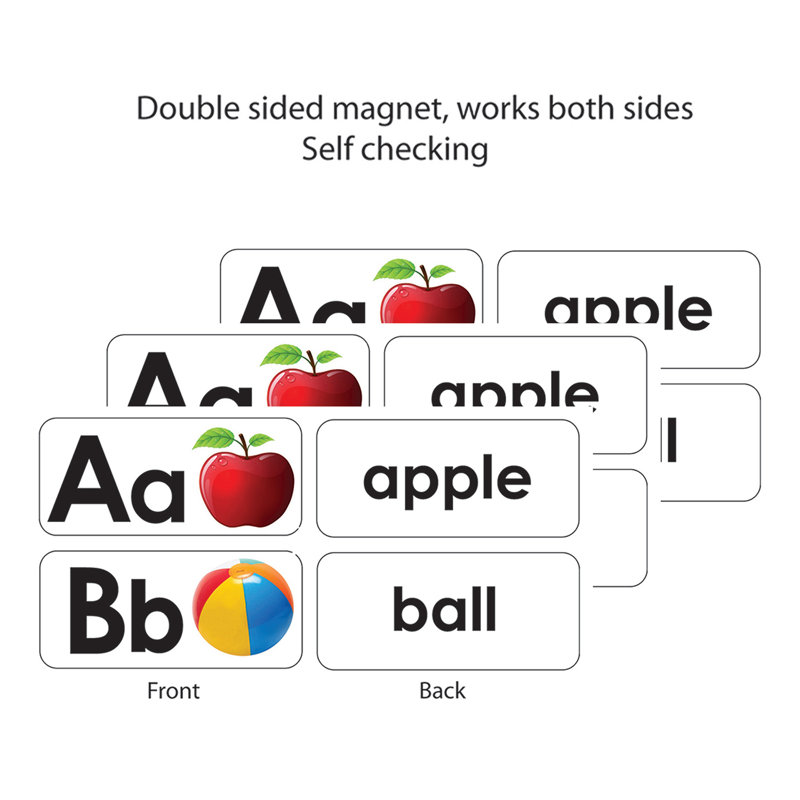 Abc image mots aimants double-face
