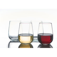 6x LAV Gaia Stemless White Wine Glasses Small Glass Red Drinking