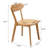 Modern Dining Chairs, Solid Wood Compact Seat With Adjustable Feet For Kitchen