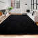 Soft black shag area rug