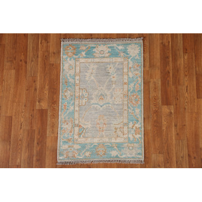 Tapis oriental en laine Oushak noué à la main 2 x 3