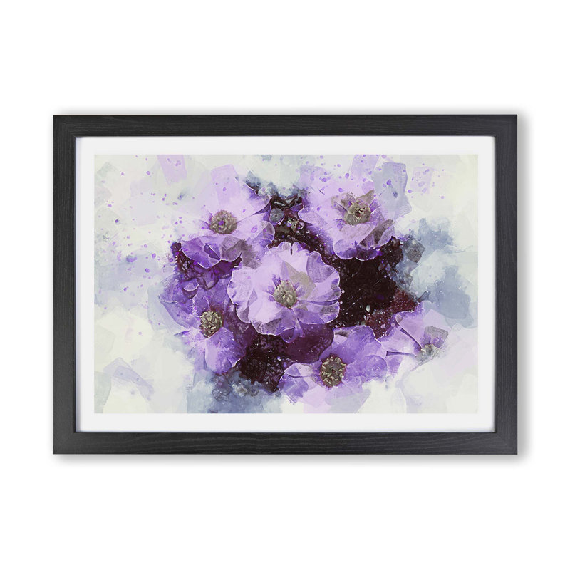 Lilac Flower - Framed Print, Black, 33cm H x 45cm W x 2cm D