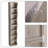 Tall Narrow Wave Edge Bookcase, Freestanding Display Shelf for Home Office, Multiple Colors-875799703