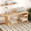 Bureau en bois massif Burlywood-2022774548-2022774544