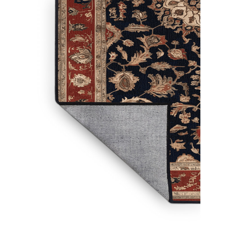 Tapis brun lavable à la machine, Rond 3 pi