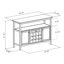 Armoire-buffet à finition noyer à 12 bouteilles Eslick, H 31,81 po x l 45,33 po x P 15,49 po