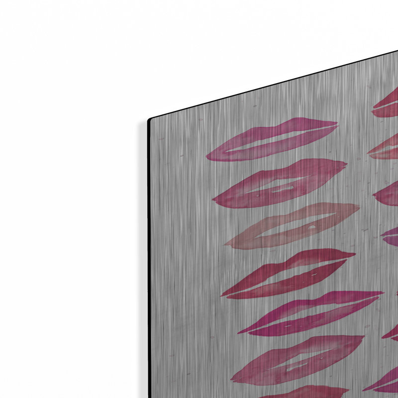 «Kiss Me Quick Pink» par Mercedes Lopez, art mural Charro, H 36 po x l 24 po