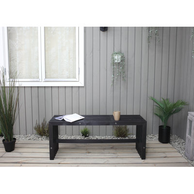 Arlinna Solid Wood Pine Outdoor Bench