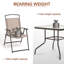  Ensemble repas de patio en métal pour 4 personnes avec table carrée et parasol Funnell-1407671031