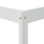 Lit Montessori au sol (taille standard), tête de lit avec compartiments de rangement ouverts, barrières de sécurité sur les 4 côtés avec porte d'accès, lit double pour dormir et jouer dans la chambre, blanc-814313049