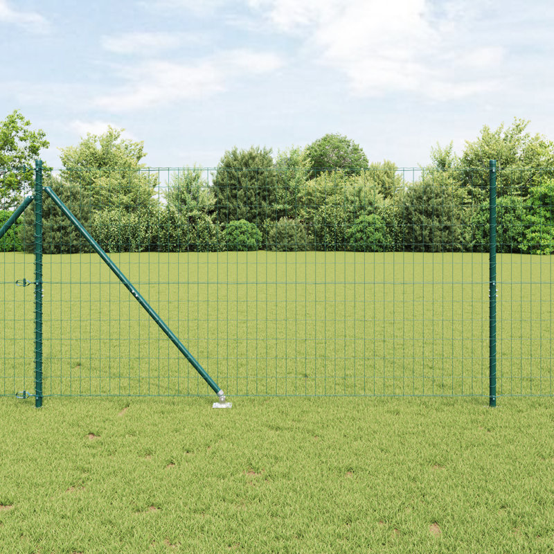 Galvanised Steel Border Fencing, 120 x 2500 x 0.2 cm, Green