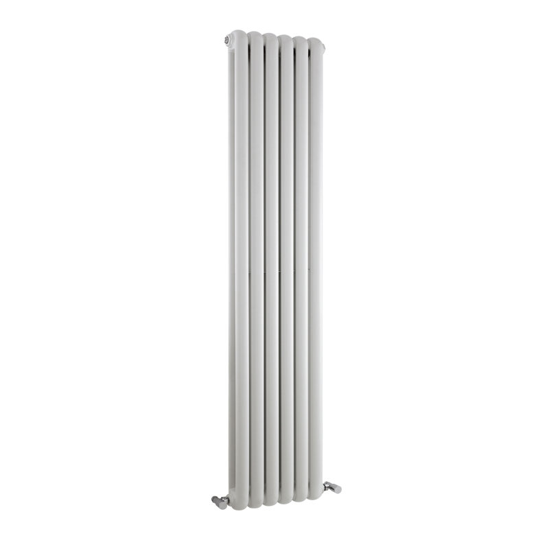 Salvia Vertical Designer Radiator, White, 150 cm H x 38.3 cm W