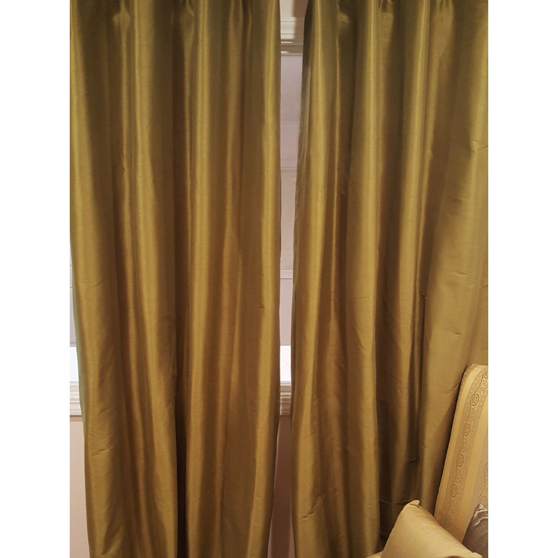 Shelburne Semi Sheer Curtain Single Panel, 50" W x 96" L, Antique Gold