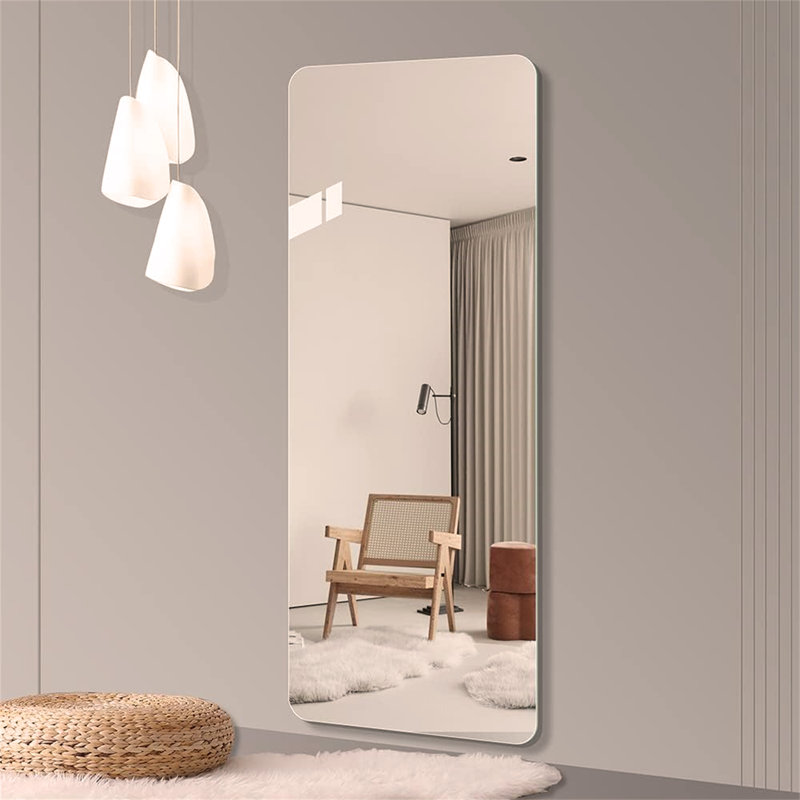 Full Body round corner mirror for Living Room Bedroom Cloakroom Wall hanging with hanging hole High quality 5mm silver mirror Explosion-proof glass