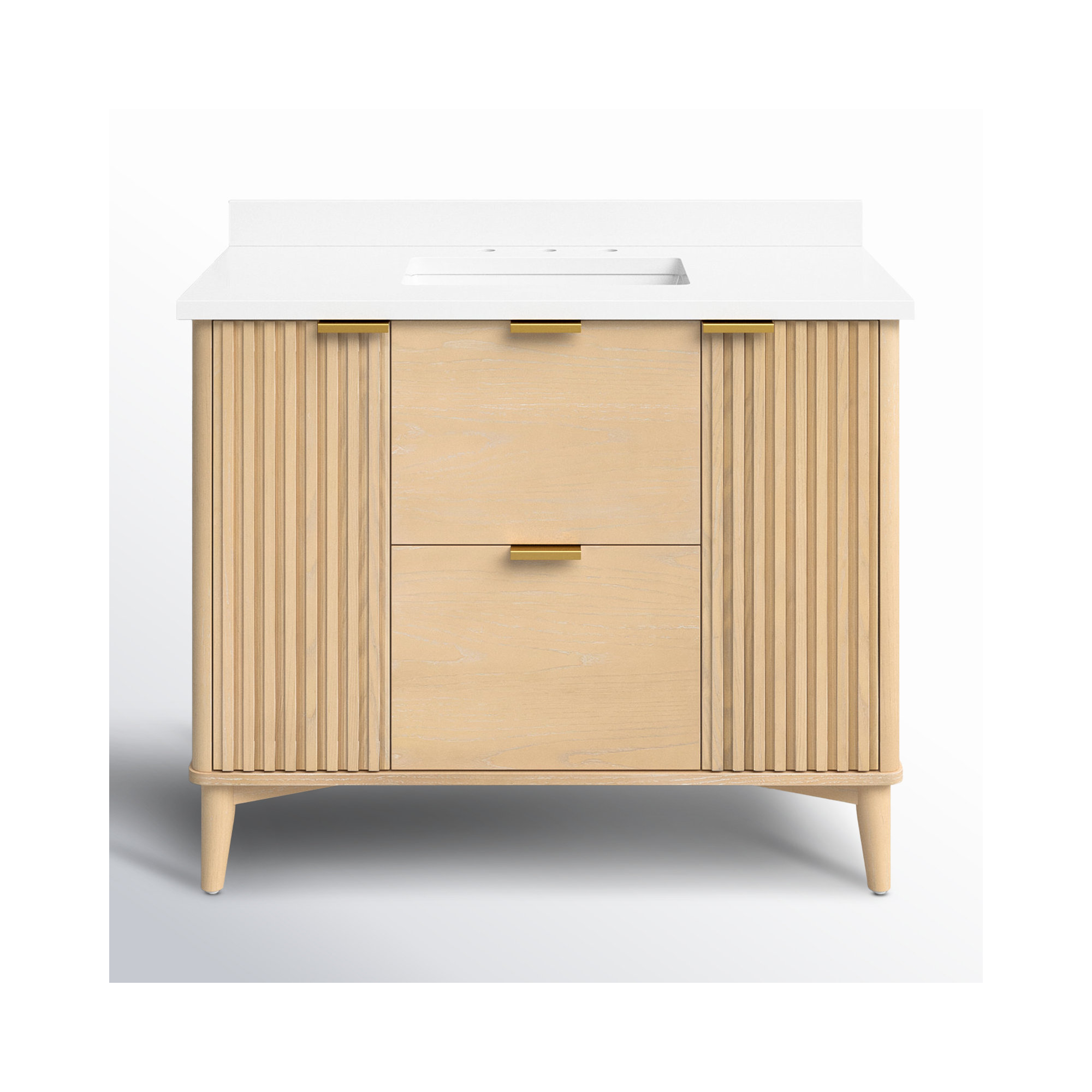 Trotta 42 in. Single Sink Bathroom Vanity, Rustic Ash