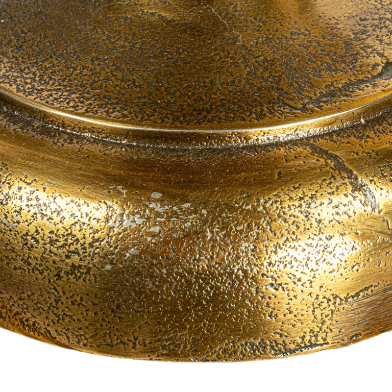 Round Nautical Accent Table With Anchor Base In Cast Iron