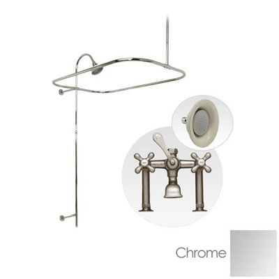 Garniture de robinet de baignoire à deux poignées à fixation sur le comptoir