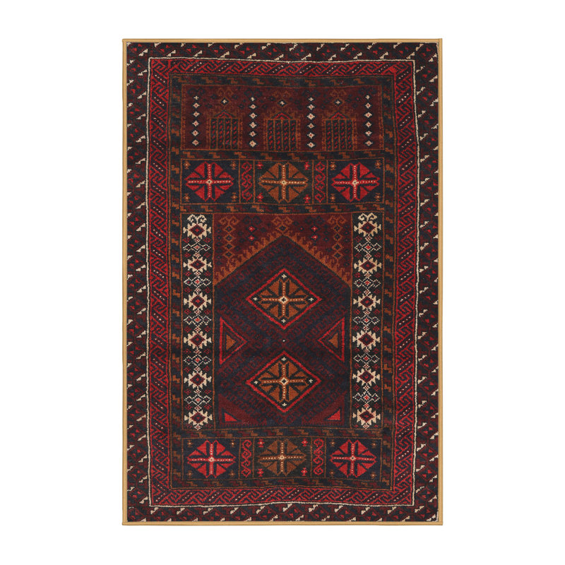 Tapis traditionnel 100% lavable à la machine 2380, Rectangle 5 pi x 7 pi