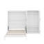 Grand lit escamotable pour mur avec placard intégré