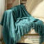 Acrylic Tassel Throw Blanket.-131264929-131264933