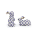 Violet Check Bunny Salt And Pepper Set