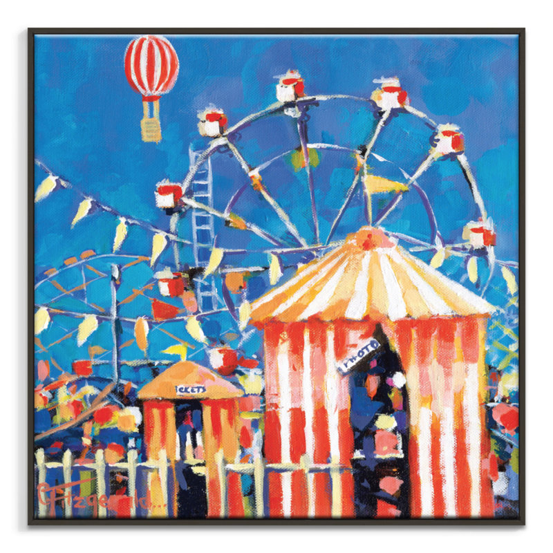 Admit One by Catherine Fitzgerald - Print on Canvas, Timber, 61cm H x 61cm W 
