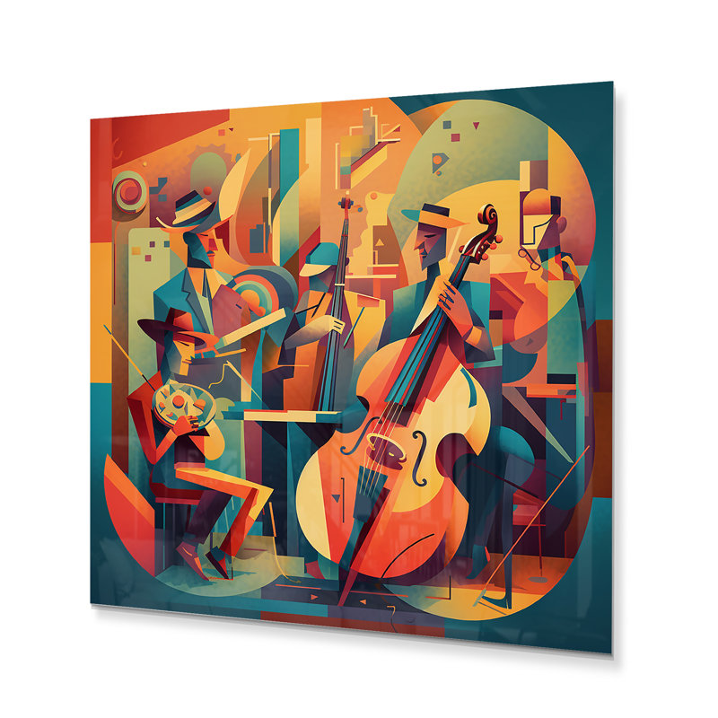 Jazz Band Performance II - impression sans cadre sur métal, H 16 po x l 16 po x P 1 po