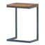 Grande table d'appoint en bois de sapin et en fer de style antique, apportant un espace de rangement esthétique à votre décor, 12,63 pouces de largeur, 18,12 de profondeur, 25,99 de hauteur, base avec plateau supérieur naturel, idéale pour divers