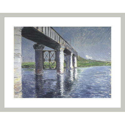 La seine et le pont de chemin de fer à Argenteuil (La seine et le pont du chemin de fer d'Argenteuil) par Gustave Caillebotte
