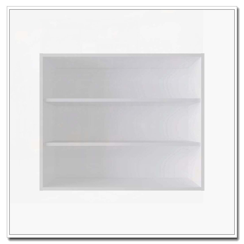 Armoire murale blanche avec rangement ouvert, Blanc